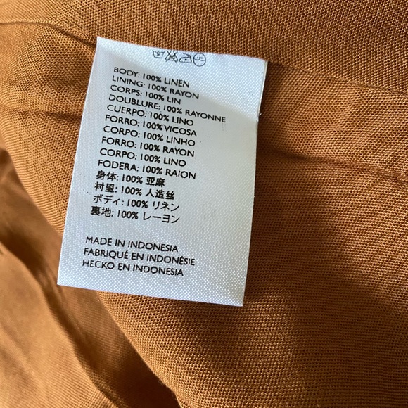 Faithfull Cut-Out Linen Midi Dress new with tag  US size 12 - Picture 7 of 7